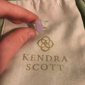 Kendra Scott silver size 7 lavender Eylse ring